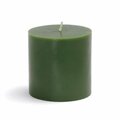 Zest Candle CPZ-079-12 3 x 3 in. Hunter Green Pillar Candles, 12PK CPZ-079_12